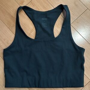 Girlfriend Collective Dark Green Racerback Sports Bra / Crop Top